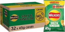 Walkers Crisps Salt & Vinegar 32 x 45g