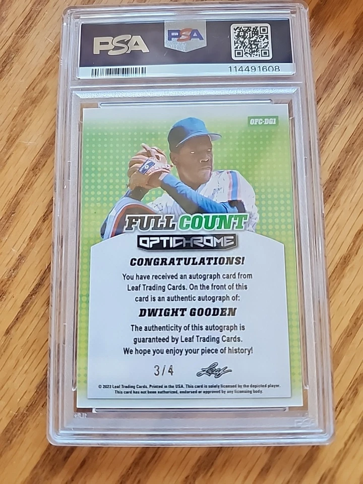 2023 Leaf Eclectic Dwight Gooden PSA 9 Optichrome 3/4 - Image 3 of 3