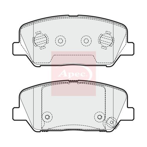 Hyundai Veloster FS 2011-2017 BremsbeläGe Vorne Apec (R90)-image