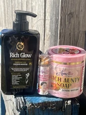 Rich Glow Yellow Tone Lotion and Amellie Clear Rich Aunty Soap Set 2 In 1 Set