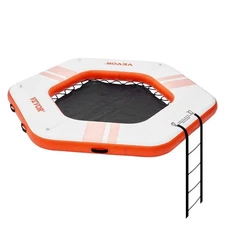 VEVOR Inflatable Floating Dock, 8.5FT Inflatable Dock Platform with 5FT Trampoli