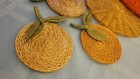 Vintage Napkin Rings And Coasters, Raffia — photo 4