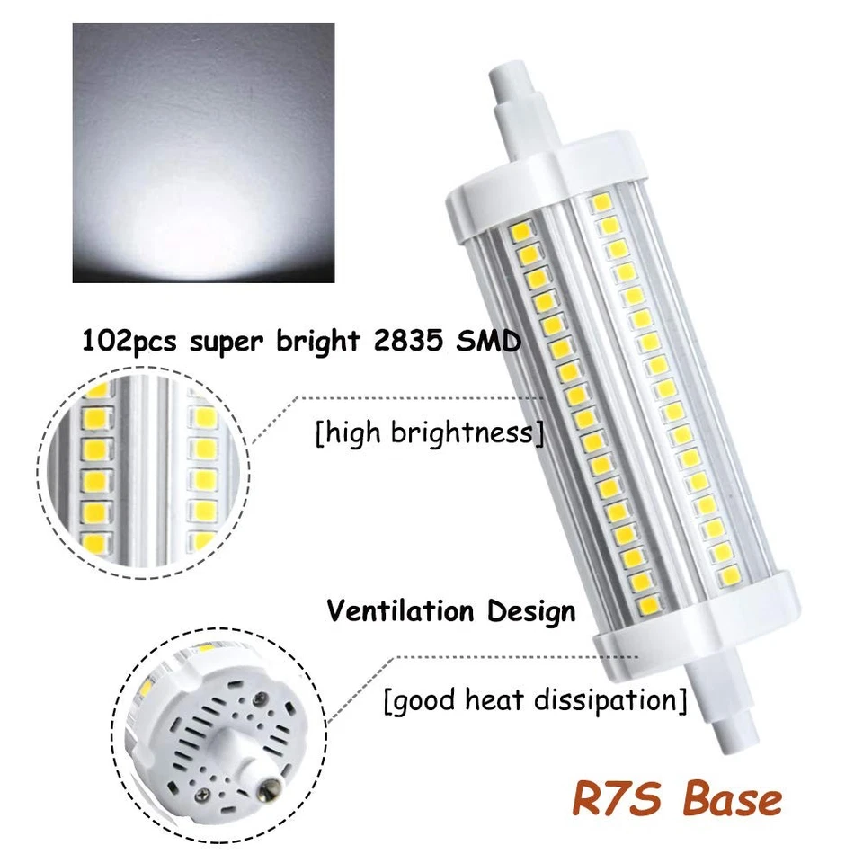 20W R7S J118 LED Light Bulbs 120V R7S Base T3 Double Ended 200W Tungsten Halo... - Image 3 of 4