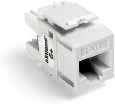 Leviton 61110-RW6 Extreme 6+ QuickPort Connector, CAT 6, White - 1 Pack