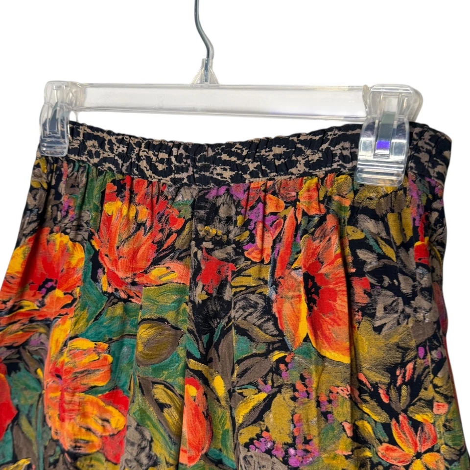 Pantalones Cortos Culotte Vintage Años 80 90 Dorothy Schoelen Cintura Alta Talla 4 Artístico Retro Foto 3 de 4