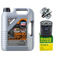 MotoröL Filter Set Liqui Moly 5W-30 5 Liter + ÖLablassschraube FüR Toyota RAV4