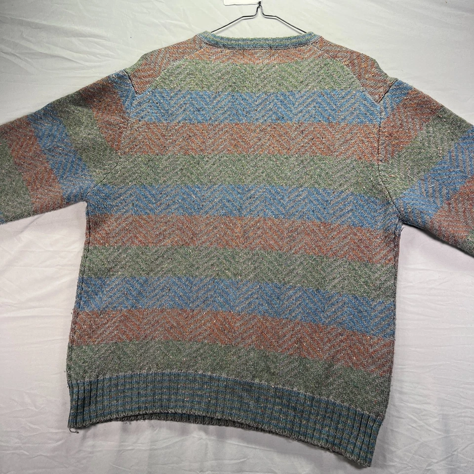 Vintage Grandpa Sweater Mens XL Multicolor Wool Acrylic Blend Knit Arrow Cottage - Image 3 of 4