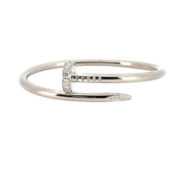 Cartier 18k White Gold Juste Un Clou Bangle Bracelet