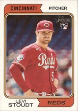 2023 Topps Heritage High Number Levi Stoudt #591 RC Rookie Cincinnati Reds MLB