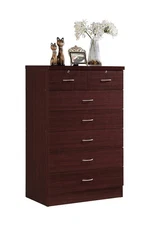 HODEDAH 7 Drawer Wood Dresser for Bedroom, 31.5 Inch Wide Chest of Drawers, with