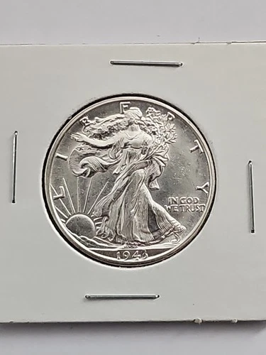 1943 d walking liberty half dollar bu