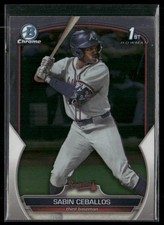 Sabin Ceballos Rookie 2023 Bowman Draft Chrome Atlanta Braves #BDC-110