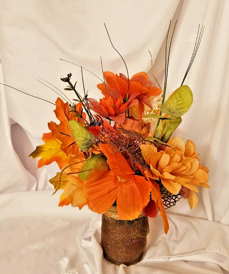 Arreglo floral artificial otoño/otoño A5 Foto 3 de 4