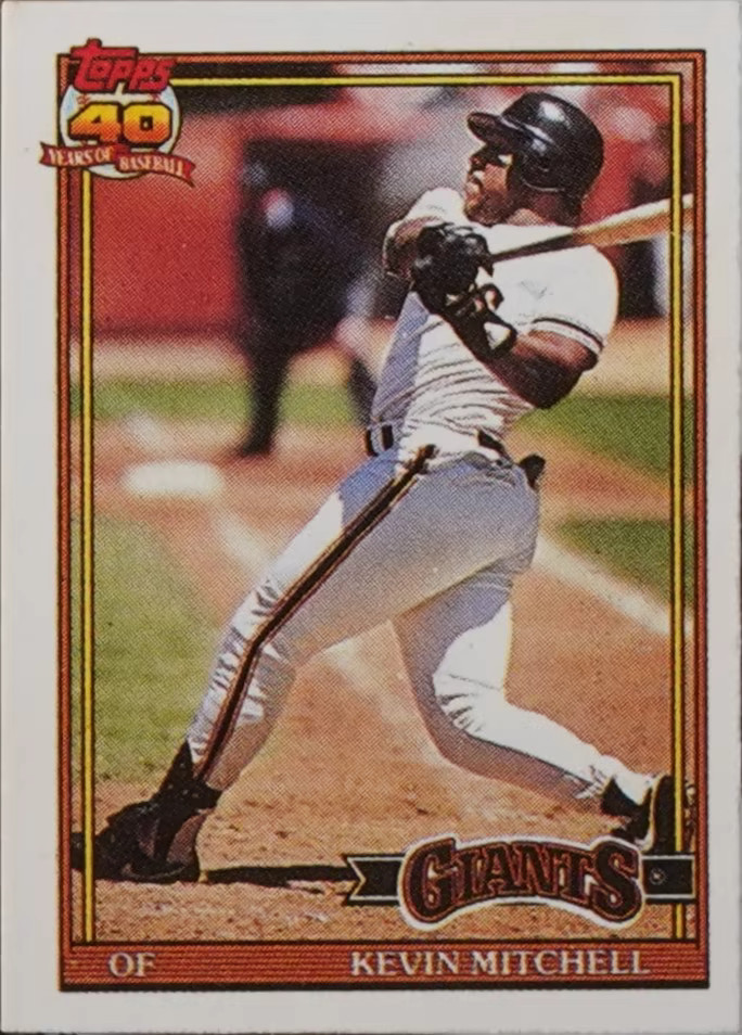 1991 Topps Cracker Jack (Series One) #30 Kevin Mitchell Baseball NM