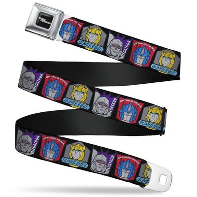 Transformers Belt, Seatbelt Buckle Belt, Transformers Character Trio and Name...