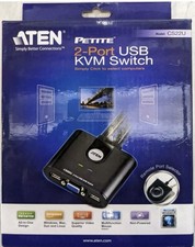 ATEN CS22U 2 Port USB KVM Switch Cable with Remote Port Selector