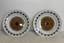 Kathie Winkle 6.75" Broadhurst Autumn Glen Retro Tea / Side Plates x2 Vintage