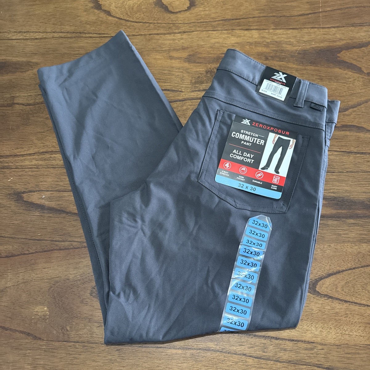 Zeroxposur Stretch Commuter Pants Mens 32x30 Gray 4Way Stretch 5