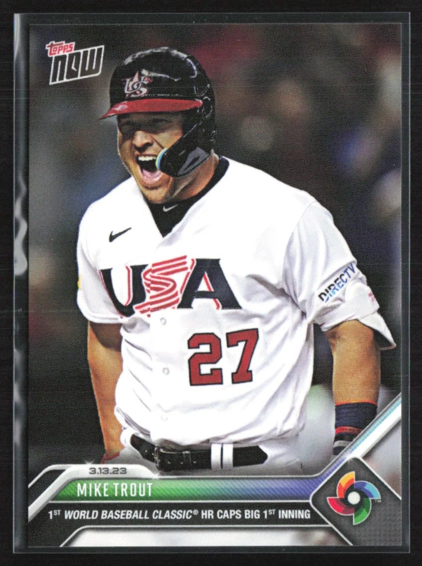 Mike Trout 2023 Topps Now World Baseball Classic A #WBC-41 USA