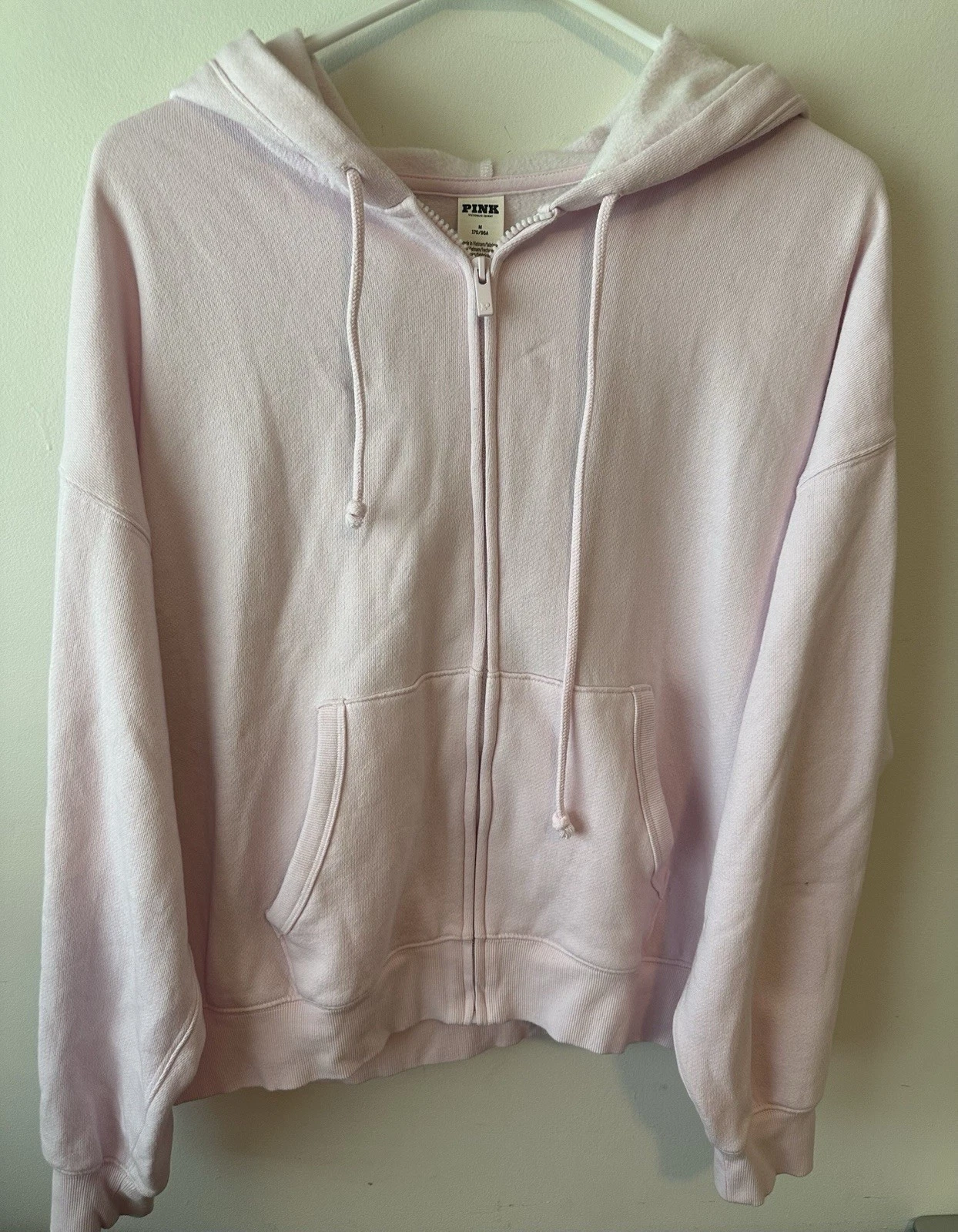 UNDERCOVER Felpa con cappuccio Victoria’s Secret rosa edera pile rosa farfalla tulipano edizione limitata M