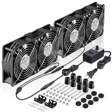 120mm x 4 Small Box Computer Fan 110v - 240v Variable Speed Control 120mm x 4