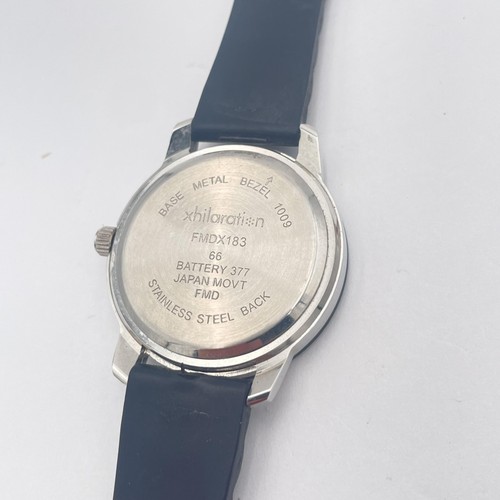 Reloj Xhilaration Correa Silicona Negra Acero Inoxidable Trasero Movimiento Japón Unisex - Imagen 7 de 9