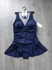 M&S MARKS & SPENCER NAVY TUMMY CONTROL SWIMDRESS SWIM SUIT  UK SIZE 14 REG