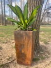 Pedestal Metal Planter - 26" x 14" x 14" Planter - Front Door Decor - Planter Po