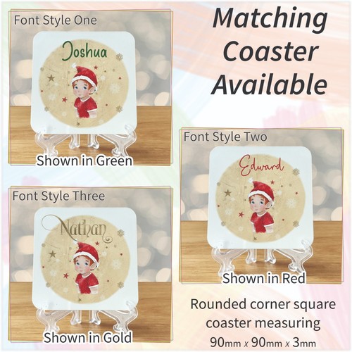 Childrens Elf Christmas Mug, Unbreakable Hot Chocolate Mug Coaster Set for Kids - Picture 5 of 13