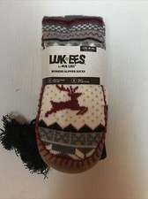 MUK LUK LUK EES WOMEN'S SLIPPER SOX Multi Color SIZE L/XL 8-10  7-FD-10 