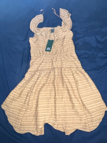 Wild Fable Women's Dress Skater mini Tiered Ruffle off-the-shoulder Size XS