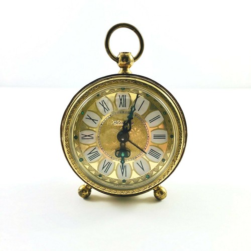 Vintage Blessing West Germany Filigree Brass Nightstand Alarm Clock eBay