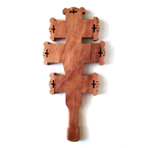 Ukrainian Hutsul Wooden Hand Carved Cross A great gift for a collector - Picture 9 of 10
