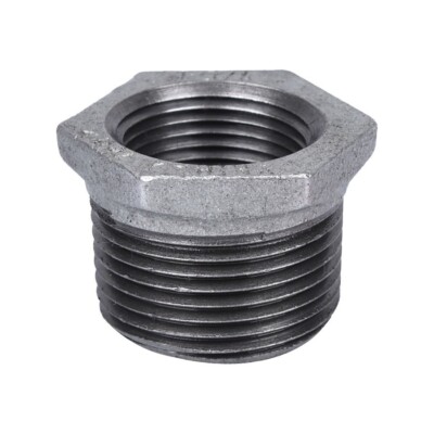 GALVANIZED PIPE REDUCING BUSHING 3/4'' MIP x 3/8'' FIP - SCH 40 - Lot of 6