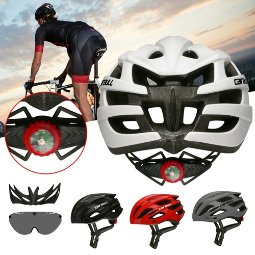 Casco de ciclismo unisex Bicicleta Cascos de bicicleta de carretera de montaña gafas de visera | eBay
