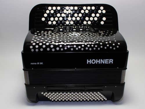 Acordeón, acordeón de botón, Hohner Nova III 96, mango B, MERCANCÍA NUEVA - Imagen 2 de 19
