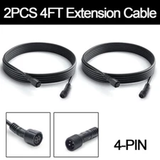 AUXBEAM 2PCS 4FT 4-Pin Extension Cable Wiring Harness for RGB LED Rock Light