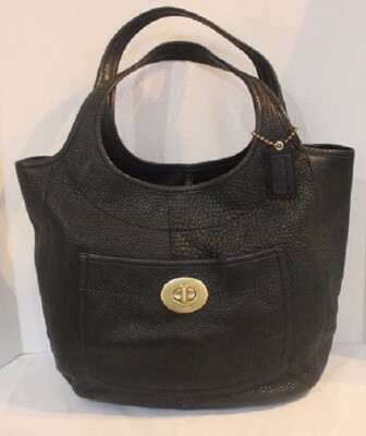 バッグ Coach Pabbled Leather XL Ergo Tote Purse Rare Vintage Coach XL Ergo Legacy Leather Tote #11640 | eBay