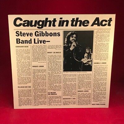 STEVE GIBBONS BAND Caught In The Act Live 1977  Vinyl LP Polydor record