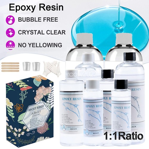 Resin 1:1 Epoxy Resin Casting Super Clear Craft Coating Paste ABGlue River Table - Picture 4 of 37