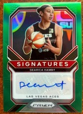 2021 Panini Prizm WNBA - Signatures Green Prizm #SG-DHM Dearica Hamby (AU)
