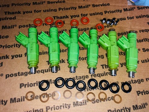 Bosch Upgrade 4 Hole Jeep Cherokee 1999+ 4.0L EV6 Fuel Injector Set 6 19LB - Picture 2 of 6