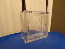 VTG Clear Architectural Glass Block Square Glass Brick, 7.75" Square~Open Slot