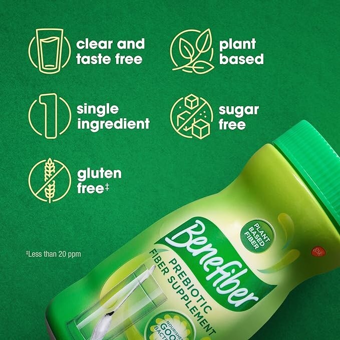 Benefiber Daily Prebiotic Fiber Supplement Powder for Digestive Health, Unflavor