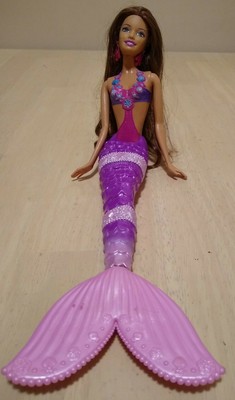 Barbie Dreamtopia Mermaid Doll Brunette Long Brown Hair Purple