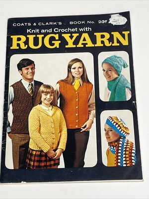 Coats & Clark's Rug Yarn Book 201 Knit & Crochet Pattern