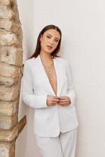 Lts Tall Linen Blazer Jacket