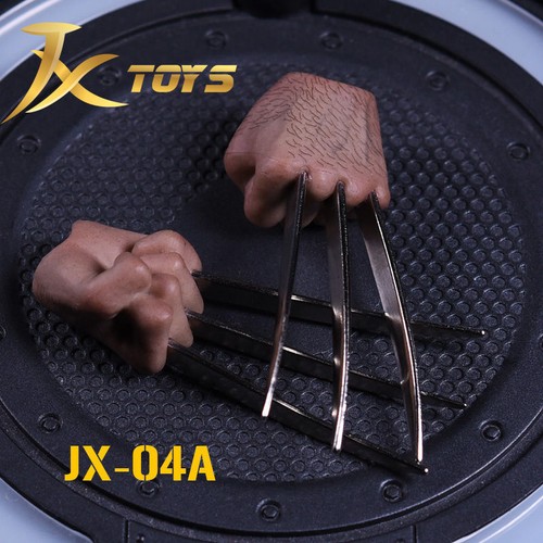 JXtoys 1/6 Wolverine Metal Wolf Claws Fist Model Accessories for 12" Male Figure - Picture 4 of 5