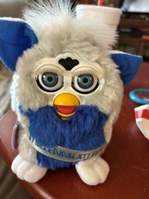 Tiger 1999 Millennium Dark Blue Belly Grey Body And White Hair Furby Rare hTF
