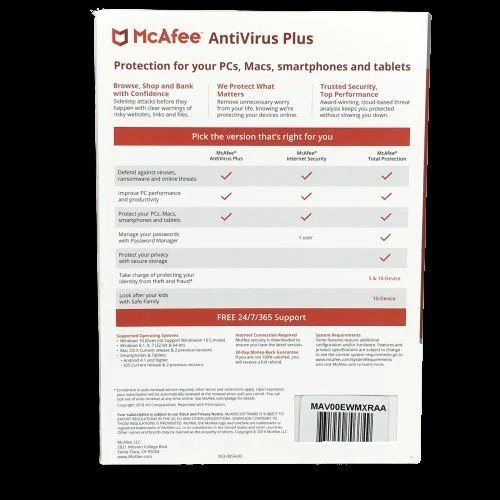McAfee Antivirus Essential Protection For Your PC 10 Devices Brand New Sealed - Image 3 of 3